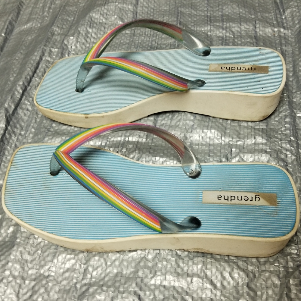 👙Grendha vintage Y2K rainbow sandals